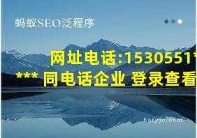 网址电话:1530551**** 同电话企业 登录查看