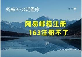 网易邮箱注册163注册不了