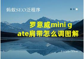 罗意威mini gate肩带怎么调图解