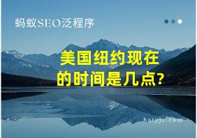 美国纽约现在的时间是几点?