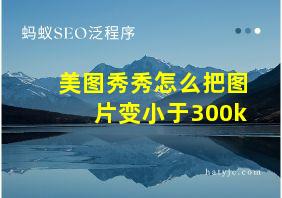 美图秀秀怎么把图片变小于300k