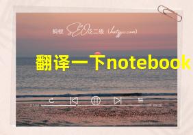 翻译一下notebook