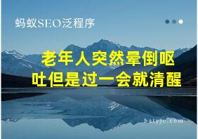 老年人突然晕倒呕吐但是过一会就清醒