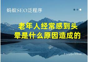 老年人经常感到头晕是什么原因造成的