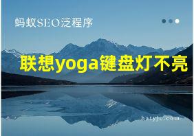 联想yoga键盘灯不亮