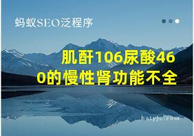 肌酐106尿酸460的慢性肾功能不全