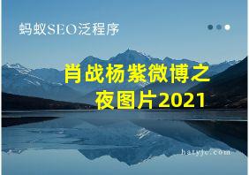 肖战杨紫微博之夜图片2021