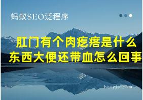 肛门有个肉疙瘩是什么东西大便还带血怎么回事