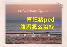 育肥猪ped腹泻怎么治疗