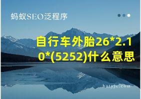 自行车外胎26*2.10*(5252)什么意思