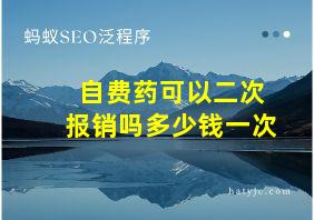 自费药可以二次报销吗多少钱一次