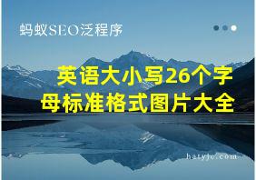 英语大小写26个字母标准格式图片大全