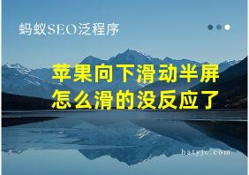 苹果向下滑动半屏怎么滑的没反应了