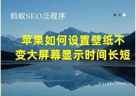 苹果如何设置壁纸不变大屏幕显示时间长短