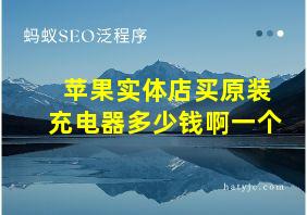 苹果实体店买原装充电器多少钱啊一个