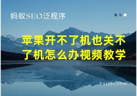 苹果开不了机也关不了机怎么办视频教学