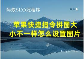 苹果快捷指令拼图大小不一样怎么设置图片