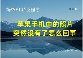 苹果手机中的照片突然没有了怎么回事