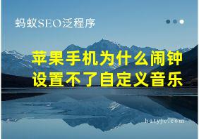 苹果手机为什么闹钟设置不了自定义音乐