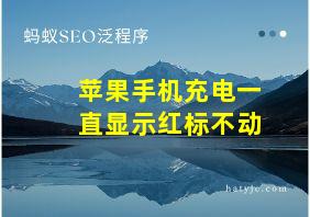 苹果手机充电一直显示红标不动