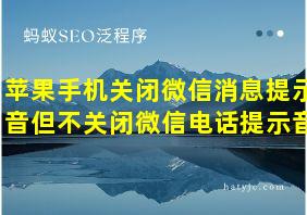 苹果手机关闭微信消息提示音但不关闭微信电话提示音