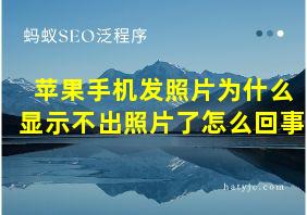 苹果手机发照片为什么显示不出照片了怎么回事