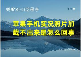 苹果手机实况照片加载不出来是怎么回事