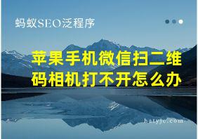 苹果手机微信扫二维码相机打不开怎么办