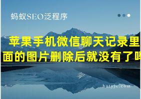 苹果手机微信聊天记录里面的图片删除后就没有了吗