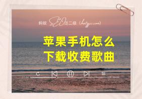 苹果手机怎么下载收费歌曲