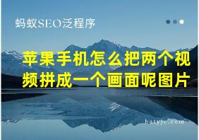 苹果手机怎么把两个视频拼成一个画面呢图片