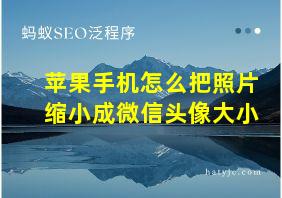 苹果手机怎么把照片缩小成微信头像大小