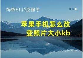 苹果手机怎么改变照片大小kb