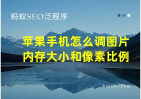 苹果手机怎么调图片内存大小和像素比例