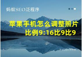 苹果手机怎么调整照片比例9:16比9比9