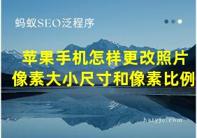 苹果手机怎样更改照片像素大小尺寸和像素比例