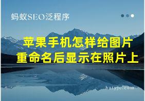 苹果手机怎样给图片重命名后显示在照片上