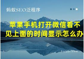 苹果手机打开微信看不见上面的时间显示怎么办