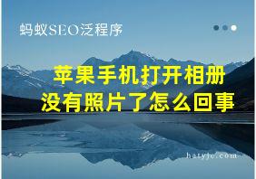 苹果手机打开相册没有照片了怎么回事