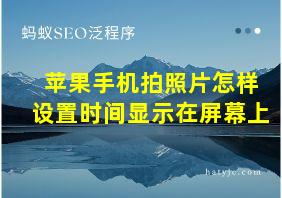 苹果手机拍照片怎样设置时间显示在屏幕上