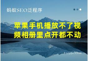 苹果手机播放不了视频相册里点开都不动