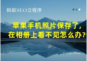 苹果手机照片保存了,在相册上看不见怎么办?