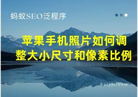 苹果手机照片如何调整大小尺寸和像素比例