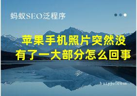 苹果手机照片突然没有了一大部分怎么回事