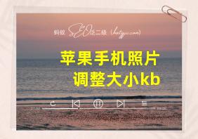 苹果手机照片调整大小kb