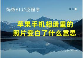 苹果手机相册里的照片变白了什么意思