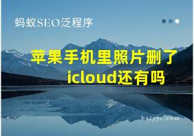 苹果手机里照片删了icloud还有吗