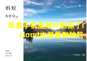 苹果手机里照片删除了icloud也跟着删除吗