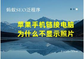 苹果手机链接电脑为什么不显示照片