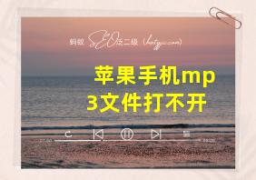 苹果手机mp3文件打不开